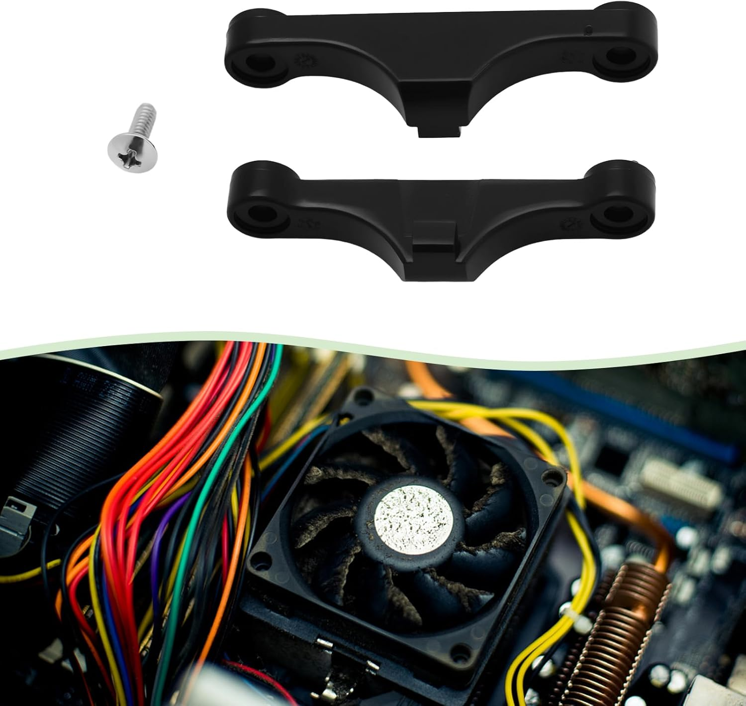 OTOTEC 2Pcs Desktop Computer CPU Cooler Mounting Brackets Fan Bracket with Screws Compatible with AM5 Compatible with AMD Motherboard Black image number 6