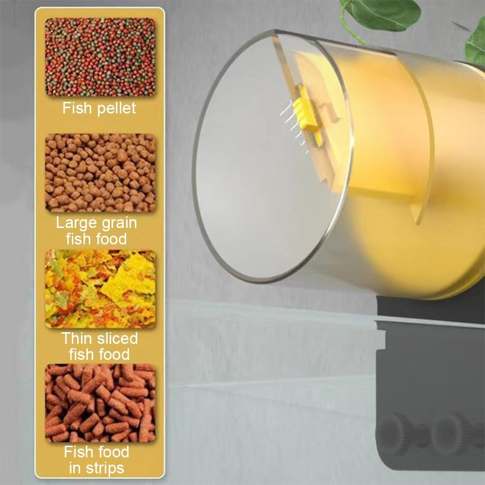 2Pcs Automatic Fish Feeder Timer, Intelligent Vacation Timer Fish Feeder for Turtle Goldfish, Silent Design, Timed and Quantified, Keeps Food Dry Fish Food Dispenser, Suitable for Various Feeds