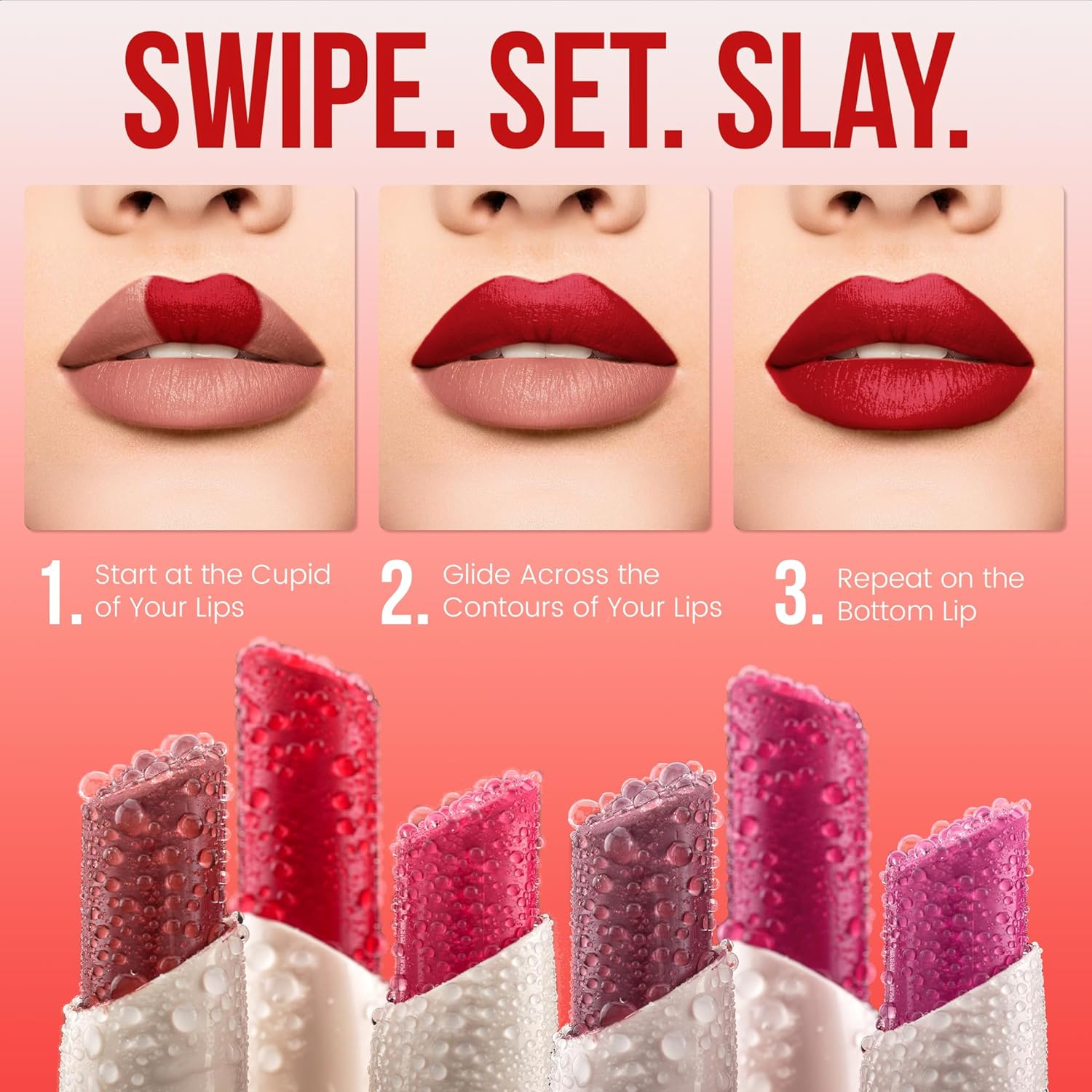 COLORS QUEEN Women'S 24 Hrs Colors Stay, Smudge Free, Long Lasting Non-Sticky and Dry, Transfer-Proof, Waterproof, Vegan and Cruelty Free Matte Lipstick (Wine) image number 6