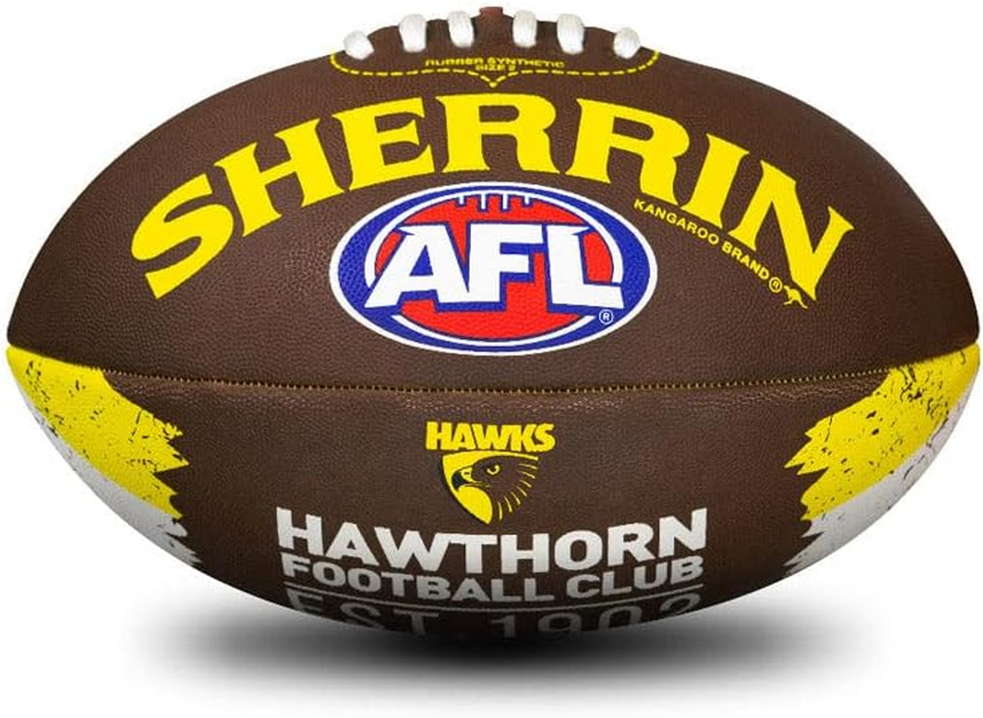 Sherrin AFL Hawthorn Hawks Song Football, Size 2 image number 1