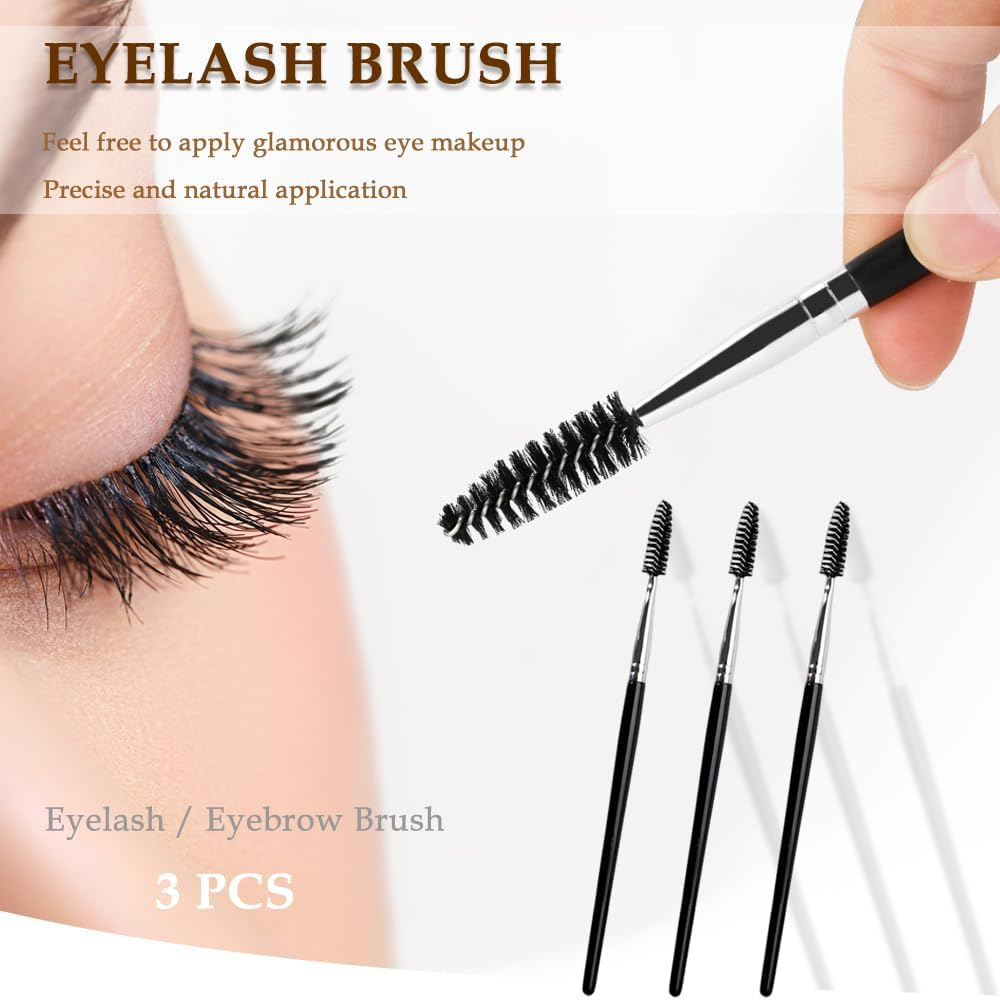 Eyelash Brush - Pack of 3 Eyebrow Brush, Eyebrow Brush, Eyelash Comb, Eyebrow Comb for Modifying Eyebrows and Eyelashes, Multifunctional Makeup Tools