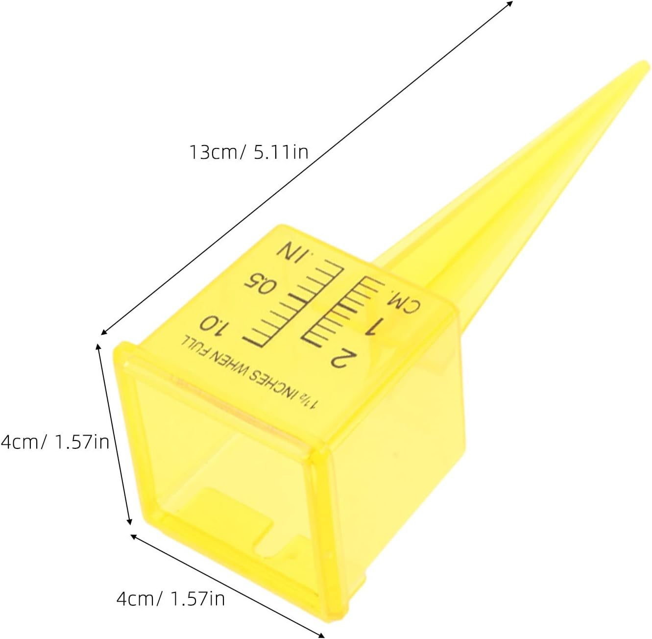 Balacoo 15Pcs Plastic Outdoor Rain Gauge Stake Wide Mouth 1.5In Lawn Rainfall Measure Gauge Rainfall Measuring Tube for Garden Backyard Fence image number 2