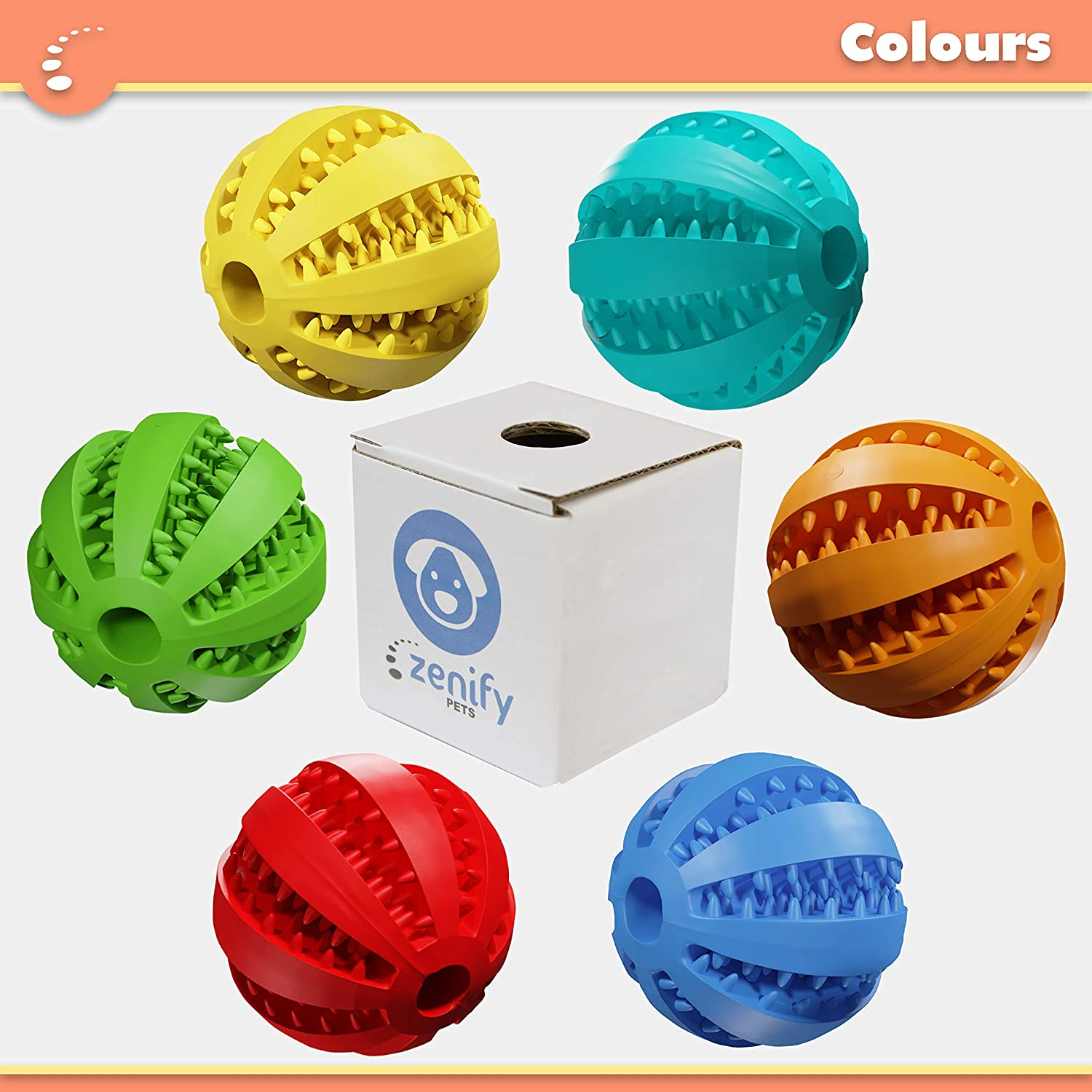 Puppy Dog Toy Interactive Food Puzzle Treat Ball (Multi Pack Large) - Green (Large) image number 2