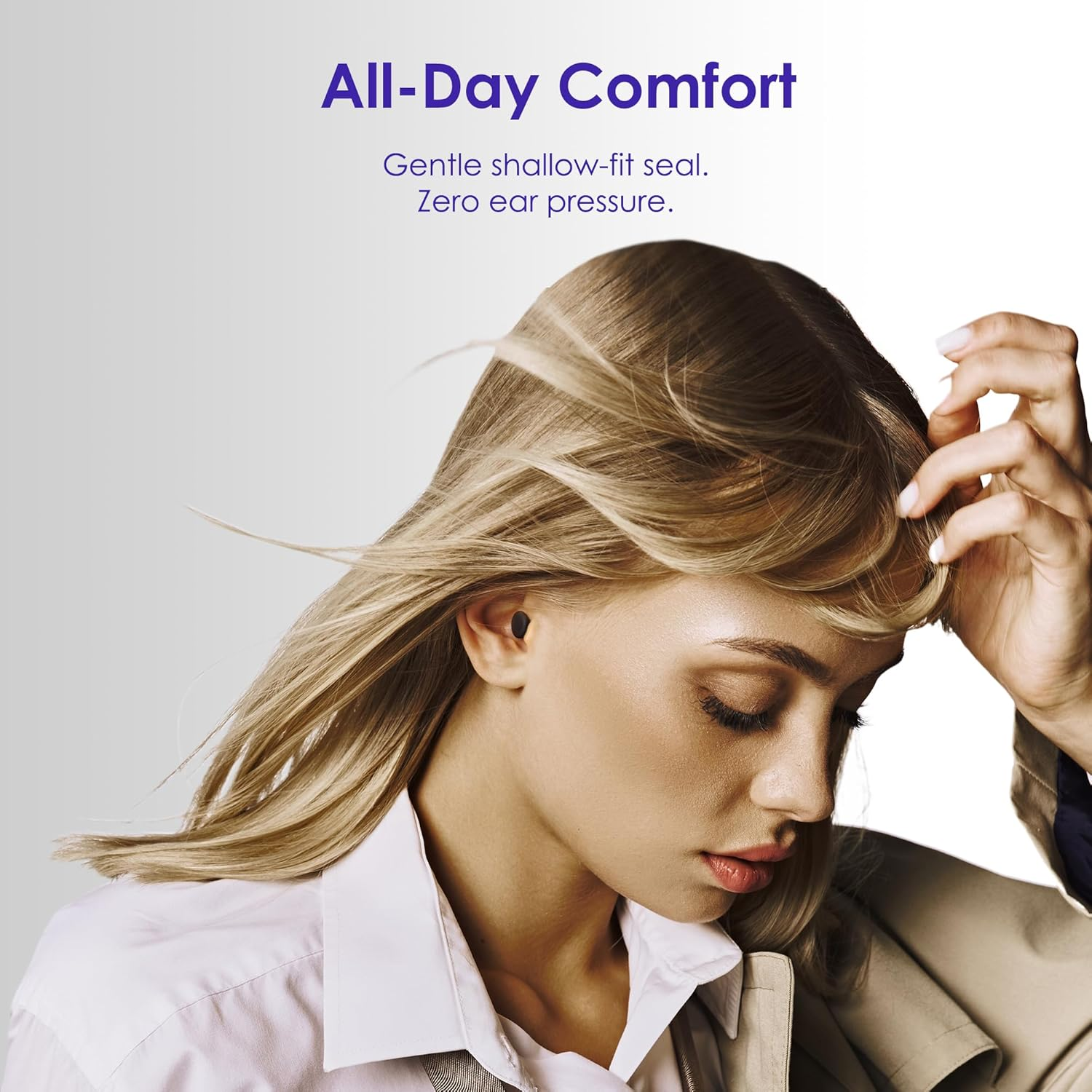 Dupiie Ear Plugs for Sleep:47Db Linear Noise Cancelling Earplugs | Lab-Validated Shallowfit Design & Twinguard Tech | 8 Tips (XS-L) for Sleep/Travel/Concerts | 1G Ultra-Light & Washable image number 4