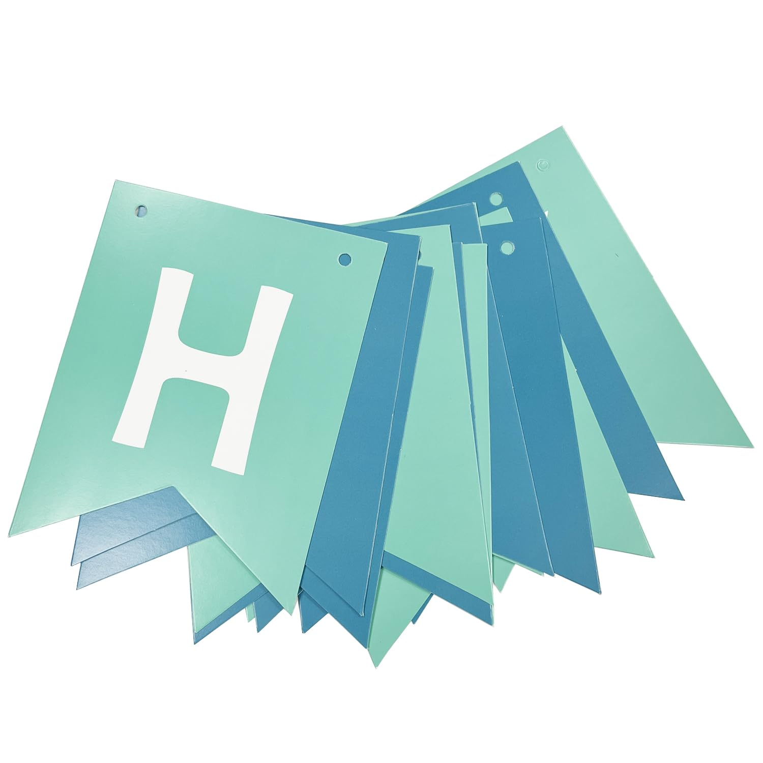 Haobase Happy Birthday Banner Triangle Flags Banner Happy Birthday Sign Swallowtail Flag Hanging Party Decoration (Blue2) image number 2