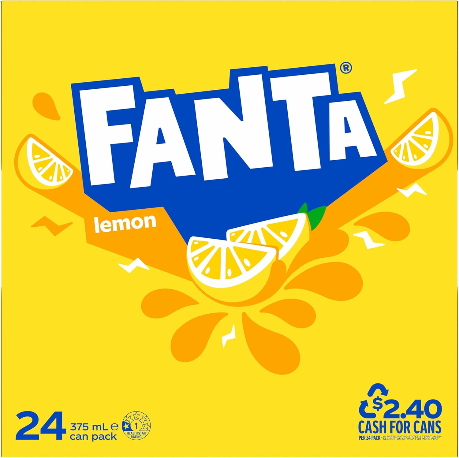 Fanta Lemon Soft Drink 24 X 375Ml Can image number 2