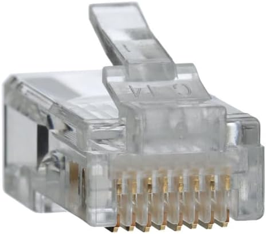 Klein Tools VDV826-603 RJ45 Connectors, Cat6 Modular Data Plugs with 3-Pronged Contact for Solid or Stranded Conductors, 25-Pack - 10-Pack image number 4