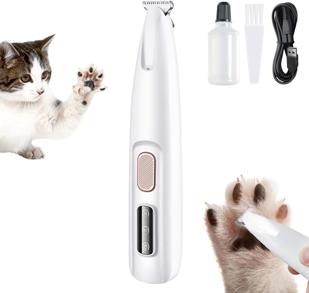 2024 Upgrade Micro Precision Trimmer, Multifunctional Pet Hair Clippers with LED Light, Low Noise Waterproof Rechargeable Paw Trimmer for Paws, Ears, Rump, Face, Eyes image number 5