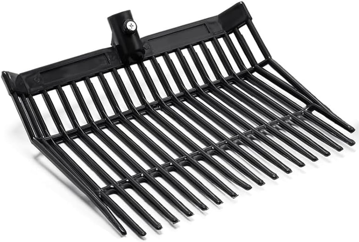 AIMALL ABS Plastic Horse Pitchfork, Large Horse Stable Cleaning Tool, 15.35In X 12.79In Durable Stable Fork for Garden, Horse Grooming, and Stable Supplies