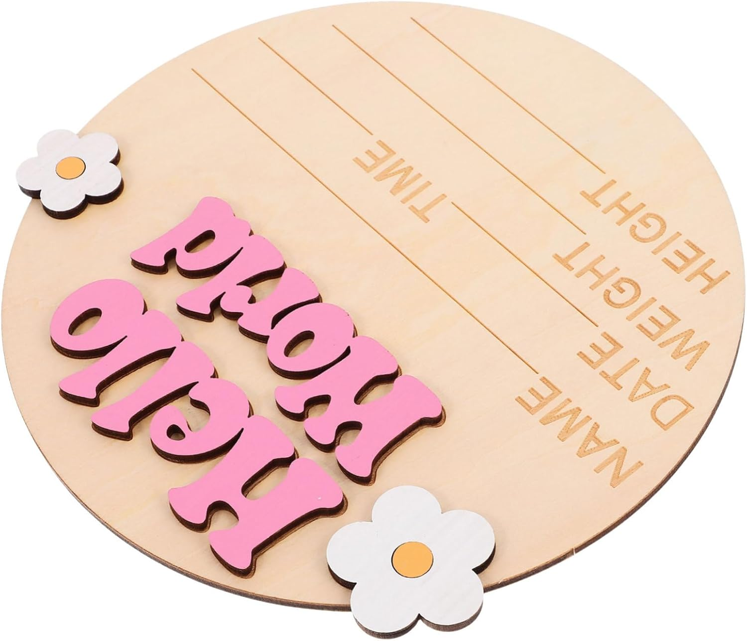 Abaodam Growth Commemorative Card Name Sign for Newborn Party Birth Announcement Milestone Cards Nursery Wall Stickers Born Accessories for Photo Prop