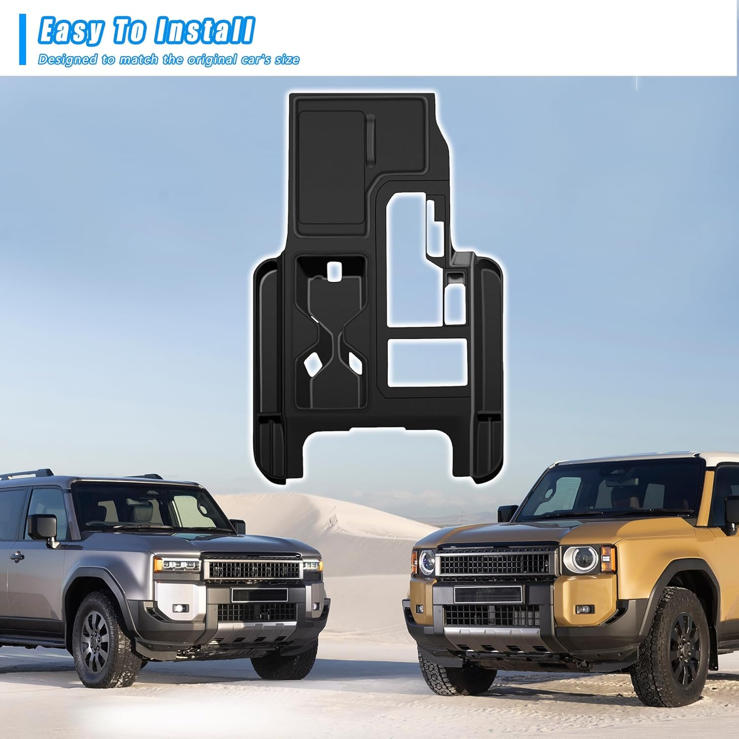 Console Silicone Storage Box Compatible with Toyota Land Cruiser 250 Prado J250 LC250 2024 2025 Accessories,Car Seat Gap Storage Box Wireless Charging Cup Holder Cover RHD