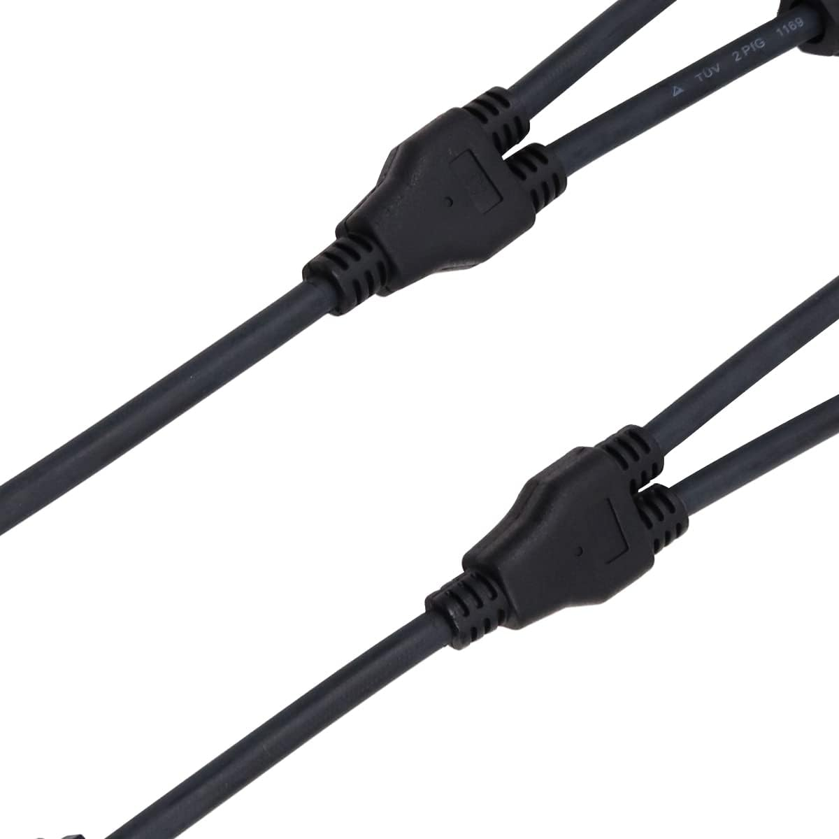ZONADA New a Pair of Y Branch Splitter Cable 1 Male to 2 Female(M/2F) and 1 Female to 2 Male(F/2M) Solar Panel Cable PV System Wire and Assembly Solar Panel Cable Splitter Connector image number 1