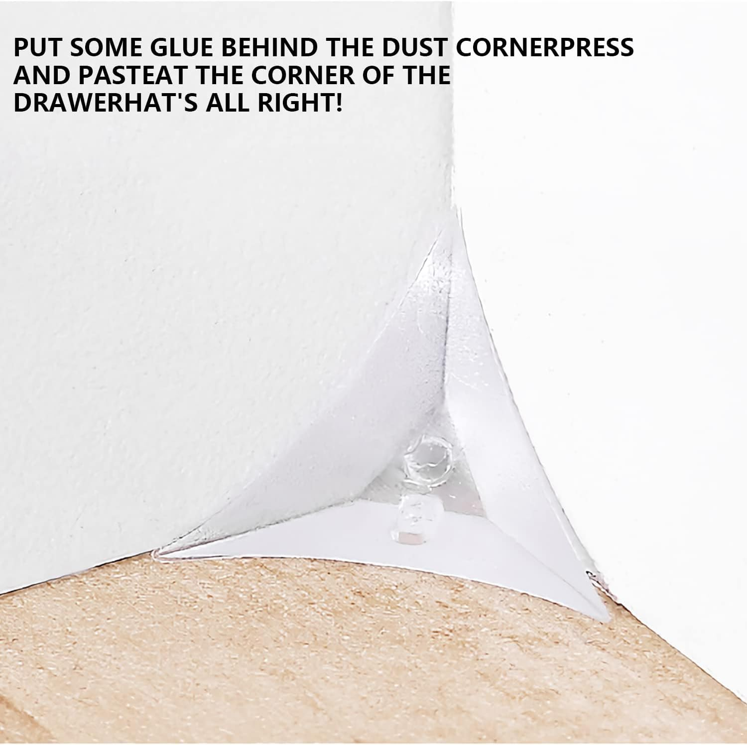 Stair Dust Corners Triangle Transparent Dust Corners for Stairs, Clear Crystal Corner Dust Guards for Stairs Suitable for Cabinet Drawer Desk Cupboard Furniture Dead Corners（120 PCS） image number 1
