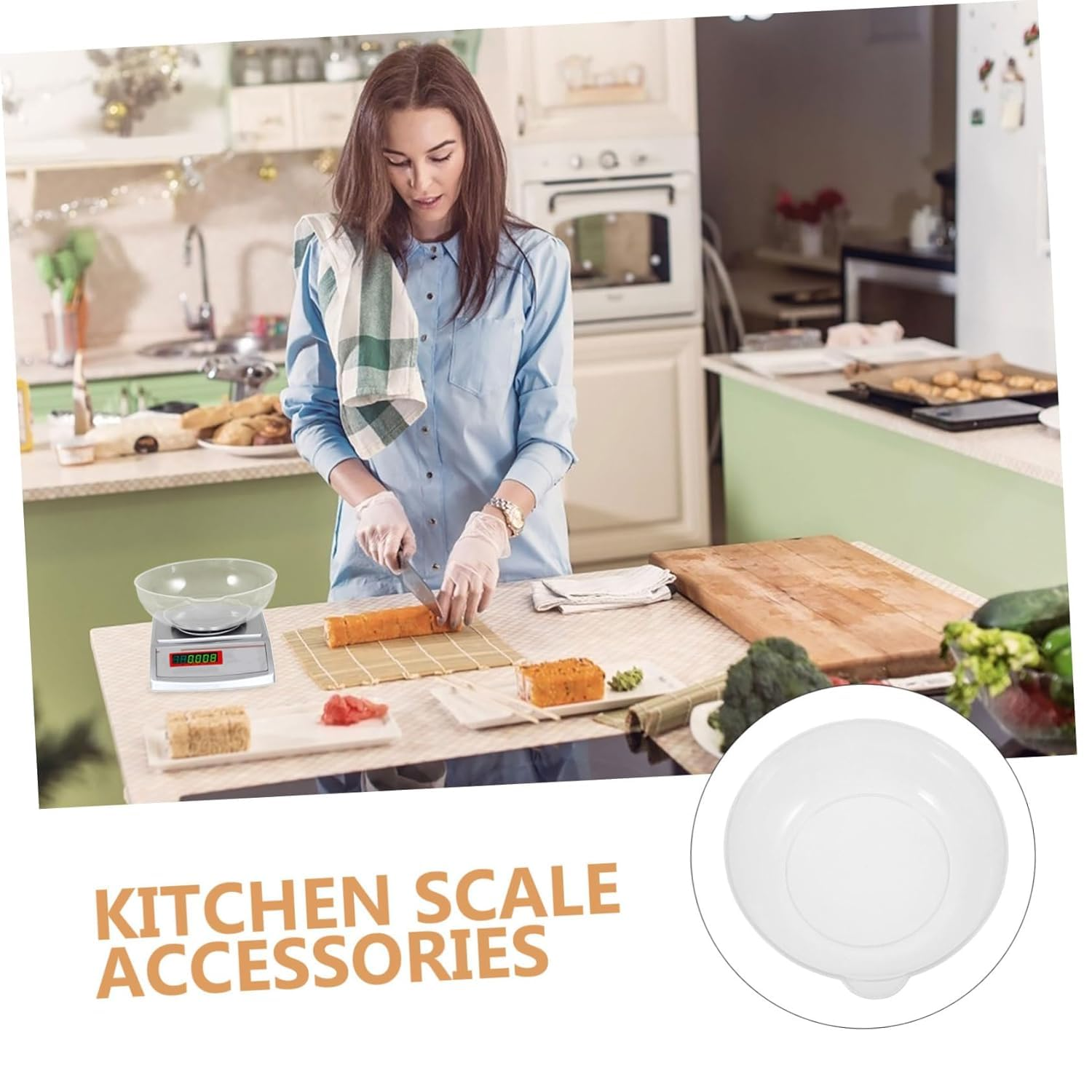 BEANPRECOY Electronic Kitchen Scale Tray Transparent Food Tray Food Scale Bowl Mini Food Scale Pan Digital Gram Scale Weighing Pan Powder Weight Weigh Boats Plastic Kitchen Scale Pan Kitchen Supplies image number 3