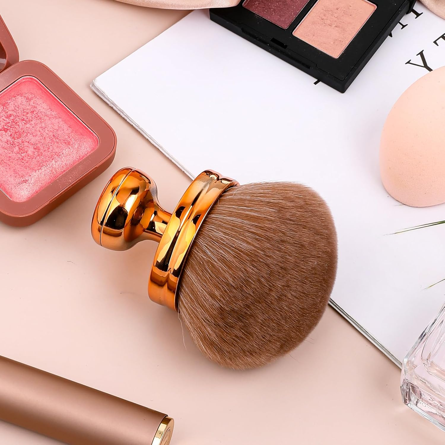 Extra Large Body Makeup Brush Self Tanner Brush Foundation Kabuki Powder Brush Super Soft Round-Head for Face Body Blending Liquid Bronzer Buffing Self Tanning Back Lotion Applicator Flawless image number 3