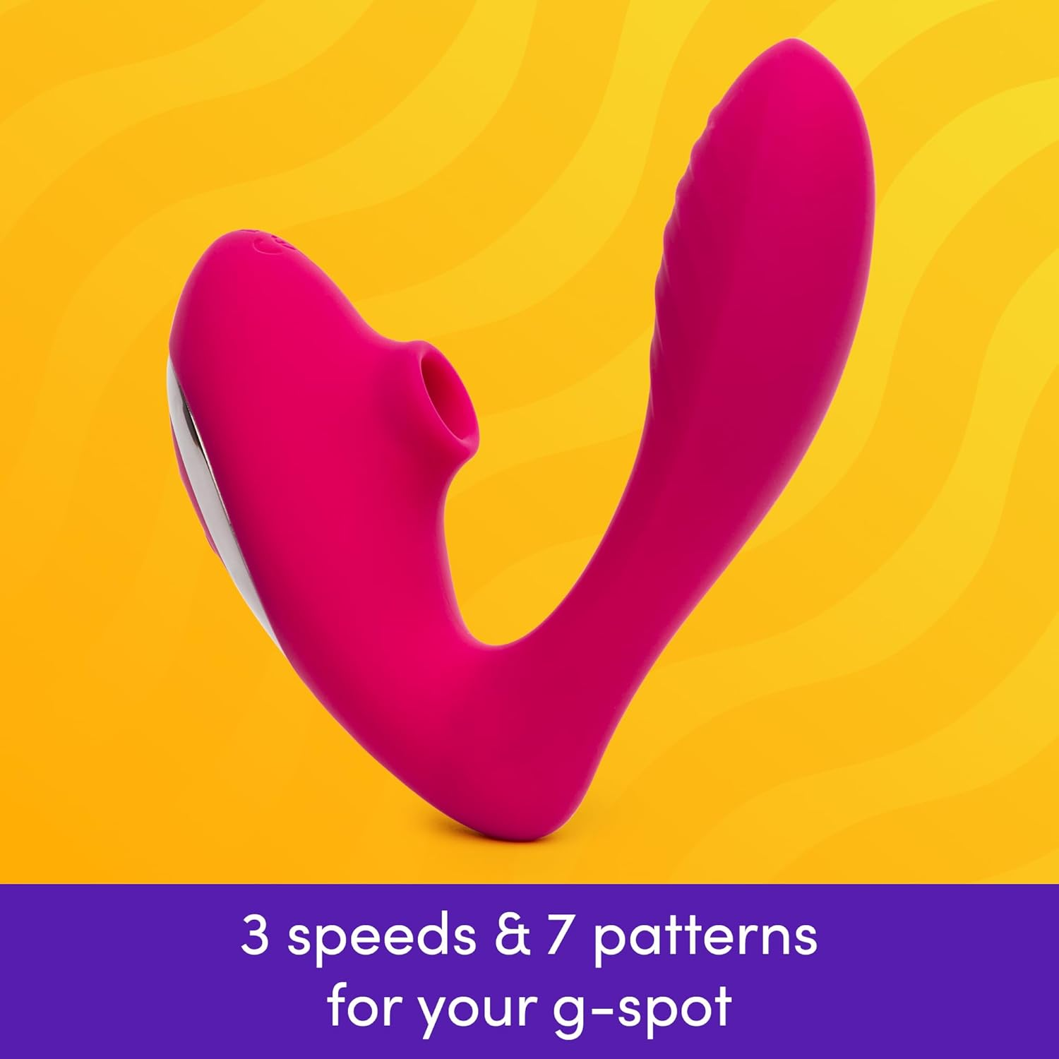 Lovehoney Indulge Clitoral Sucking Toy - Vibrating Sex Toy for Clit and G-Spot Double Stimulation - Waterproof Sucker Vibrator - Silicone Vibrating Adult Sex Toys for Women image number 1