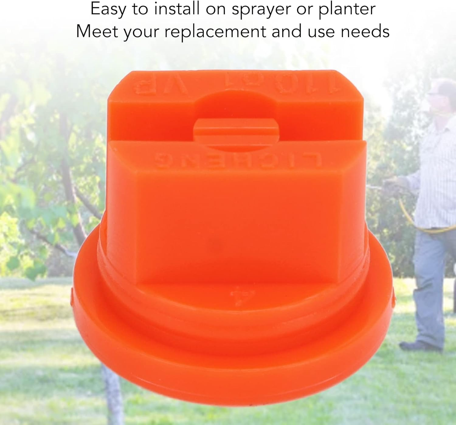 20Pcs Flat Fan Spray Tip, 110 Degree Plastic Broadcast Spray Nozzle for Industrial Agricultural, Landscaping, Cooling, Cleaner, Weed Killing Applications (Orange) image number 5