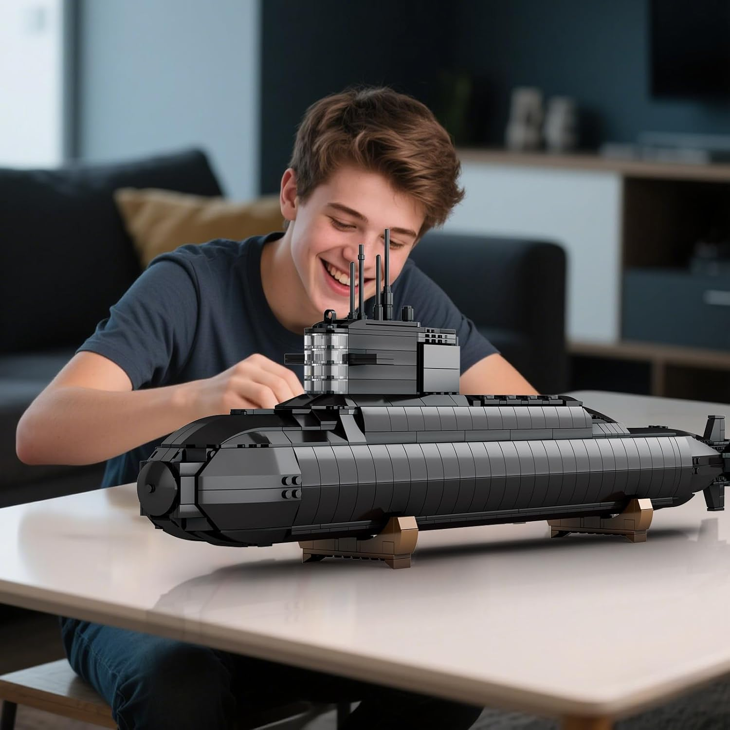 Brihappen Nuclear Submarine Model Building Kit image number 3