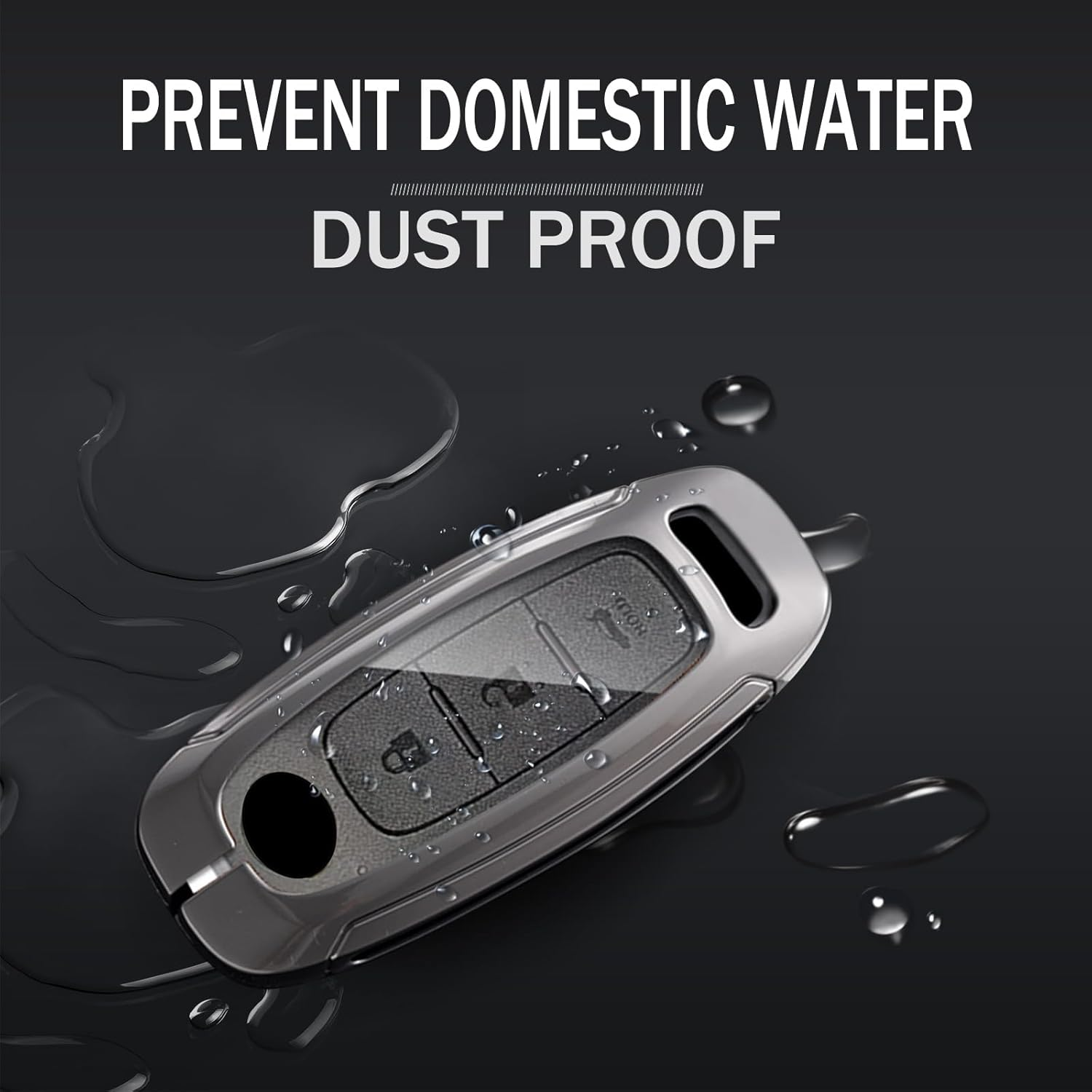 Ontto Metal Leather Car Key Fob Cover Fit for Nissan Ariya Qashqai X-Trail Epower Juke Teana 2023 2024 Smart Key Holder Case Keyring Shell Bag Keychain Auto Styling Accessories - Long Keychain-Black image number 6