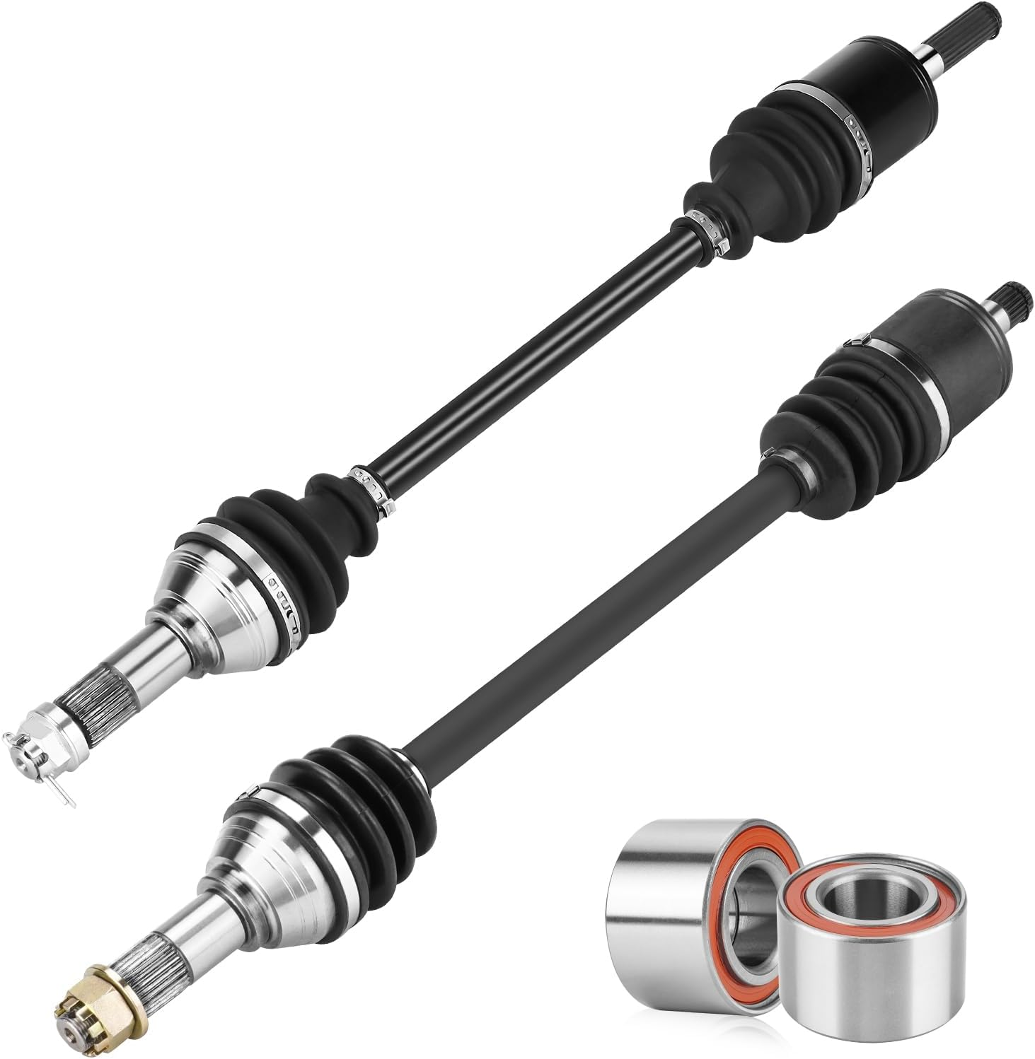 Front Left+Right CV Axles & Wheel Bearing Kit Fit for Can-Am Defender HD5 HD8 HD9 HD10 (XT DPS) 2016-2022; 4340 Chromoly Steel CV Axle Drive Shaft image number 5