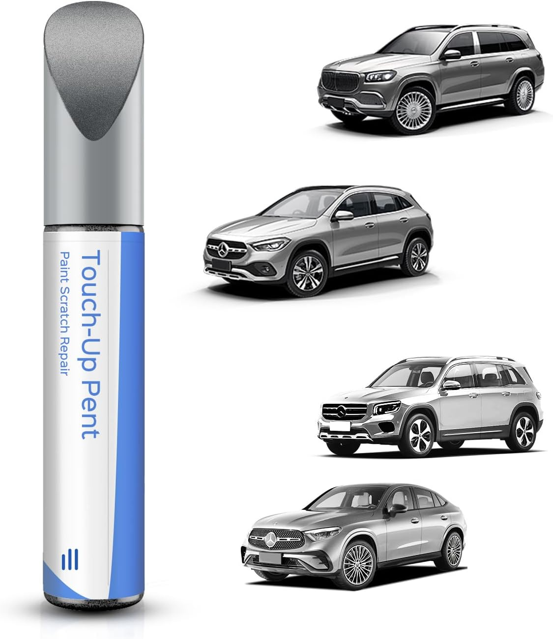 775/9775 Iridium Silver Metallic Touch up Paint Compatible with Mercedes-Benz Exact Match&ndash;Chips and Nicks Touch Up image number 4