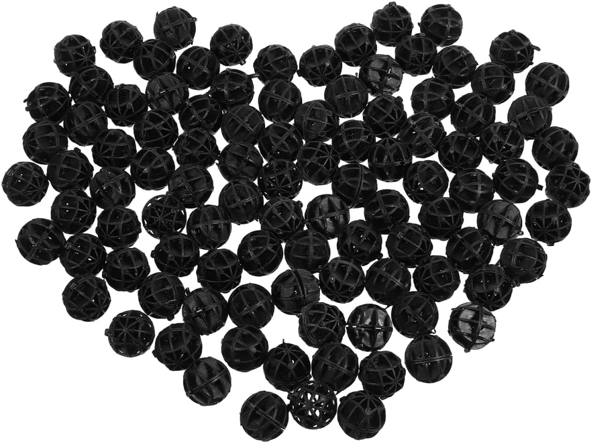POPETPOP 100Pcs Aquarium Carbon Fish Tank Filter Media Aquarium Substrate Biological Balls Aquarium Filter Media Biochemical Balls Biological Filter Media Filter Media Balls Sponge Mali image number 1
