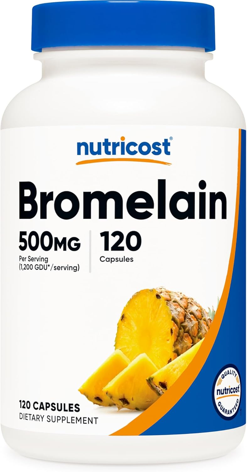 Nutricost Bromelain 500Mg, 120 Veggie Capsules - Bromelain (2400 Gdu/G), Non-Gmo, Gluten Free image number 1
