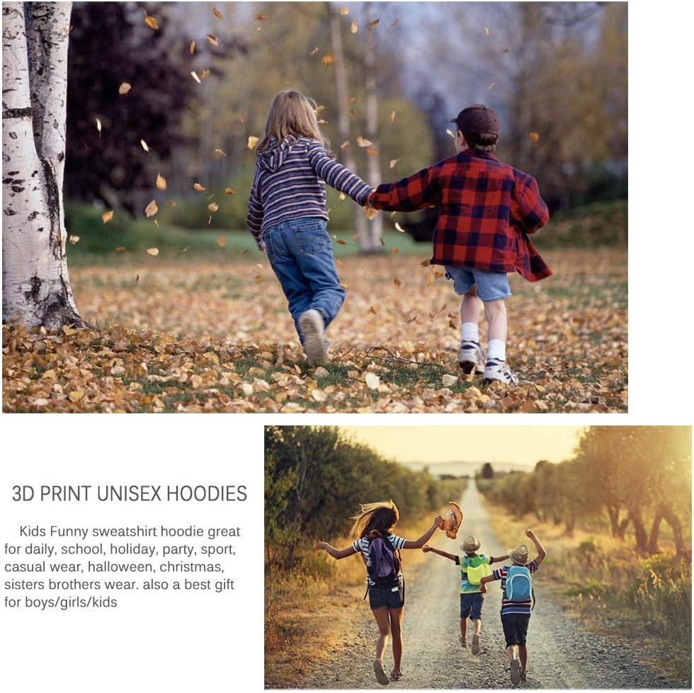 Morbuy 3D Galaxy Animal Print Unisex Hoodies for Boys Girls Kids Casual Sports Pullover Tops image number 3