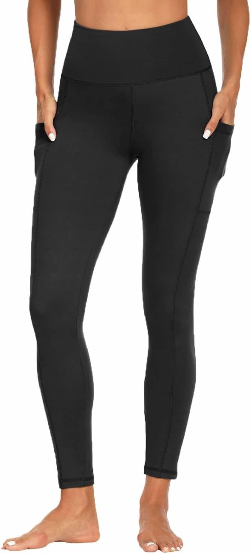 M2M STYLE High Waisted Tummy Control Leggings for Women &ndash; Buttery Soft, Stretchy Workout Pants with Pockets for Yoga, Gym & Daily Wear image number 4