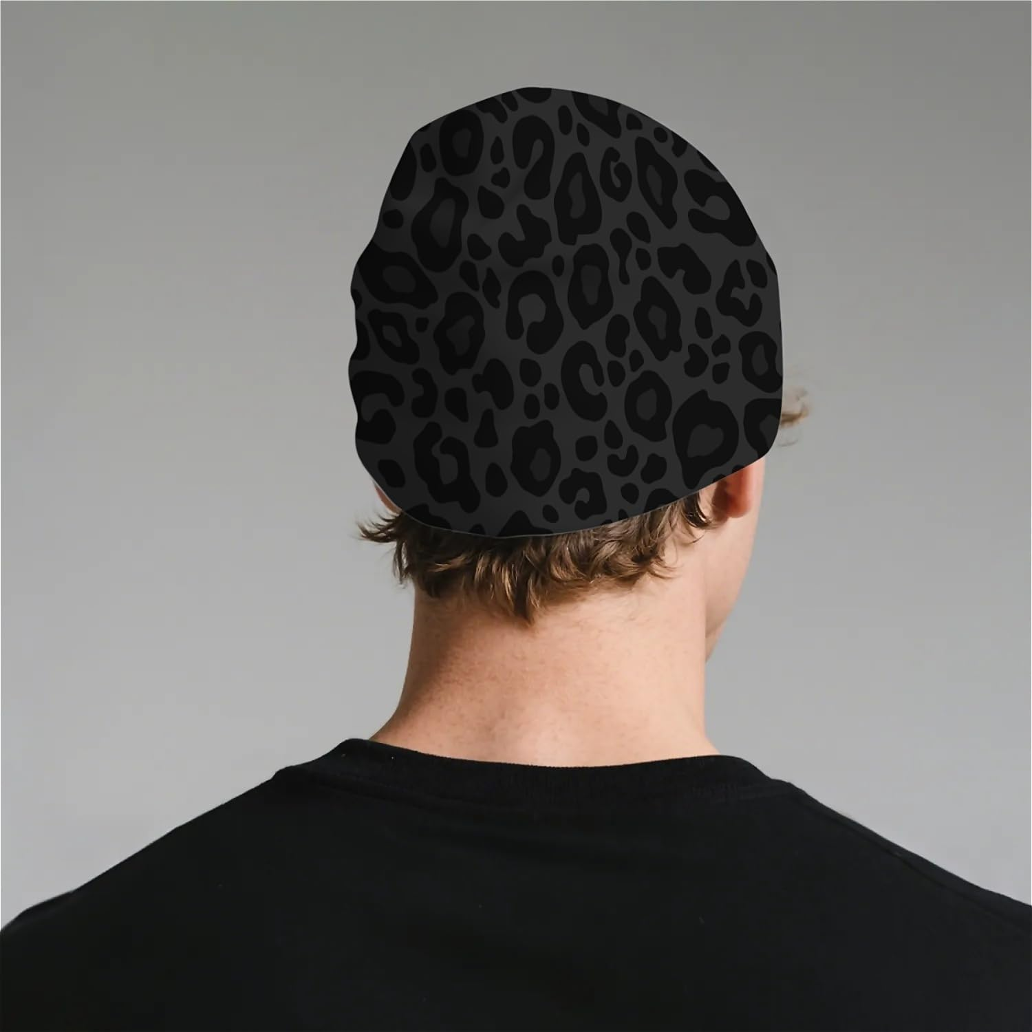 Floral Dog Womens Slouchy Beanie Cotton Chemo Caps Cancer Headwear Hats Turban Baggy Skull Sleep Scarf - Blue Butterfly image number 4