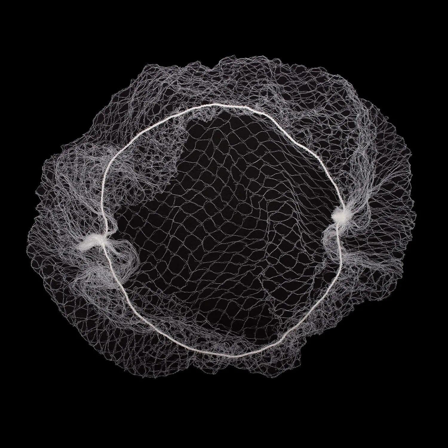 CRFY 20PCS of Hairnets Invisible Elastic Edge Mesh 50Cm Hair Nets for Women Hair Bun Making Sleeping Ballet Dancer Kitchen Food Service 20 Inches White (Individual Pack 20Pcs)