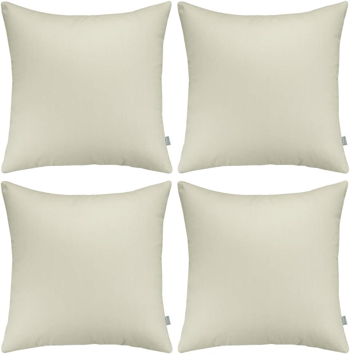 4-Pack Cotton Comfortable Solid Decorative Throw Pillow Case Rectangle Cushion Cover Pillowcase for Lumbar (Cover Only,No Insert) (12X20Inch/30X50Cm, Black)