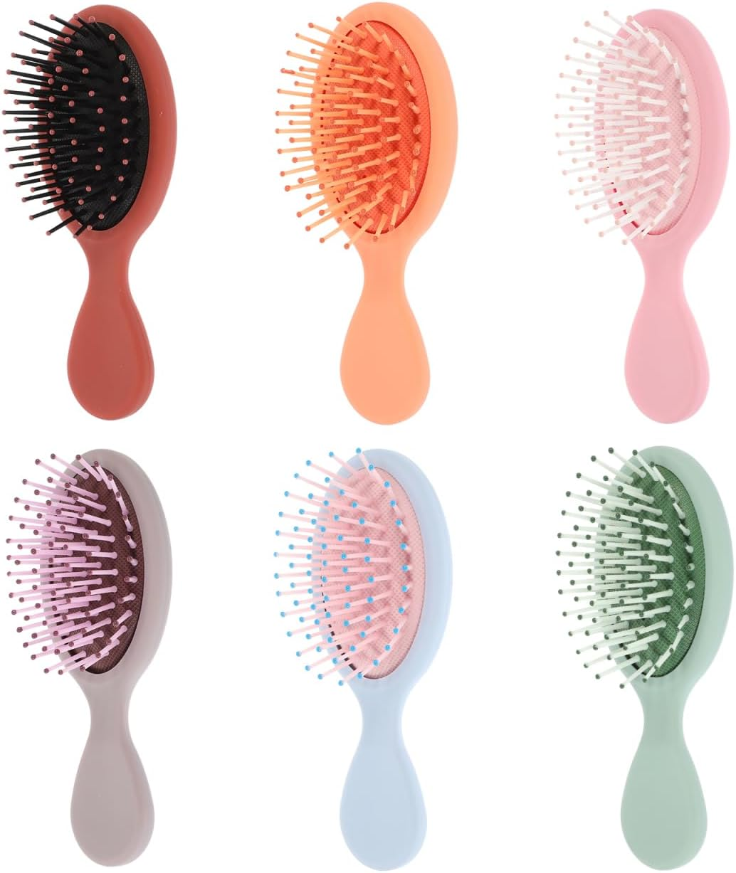 Healeved Travel Hair Brush Set 6-Piece Mini Detangling Brush for Wet Hair Soft and Gentle for on the Go and at Home image number 3