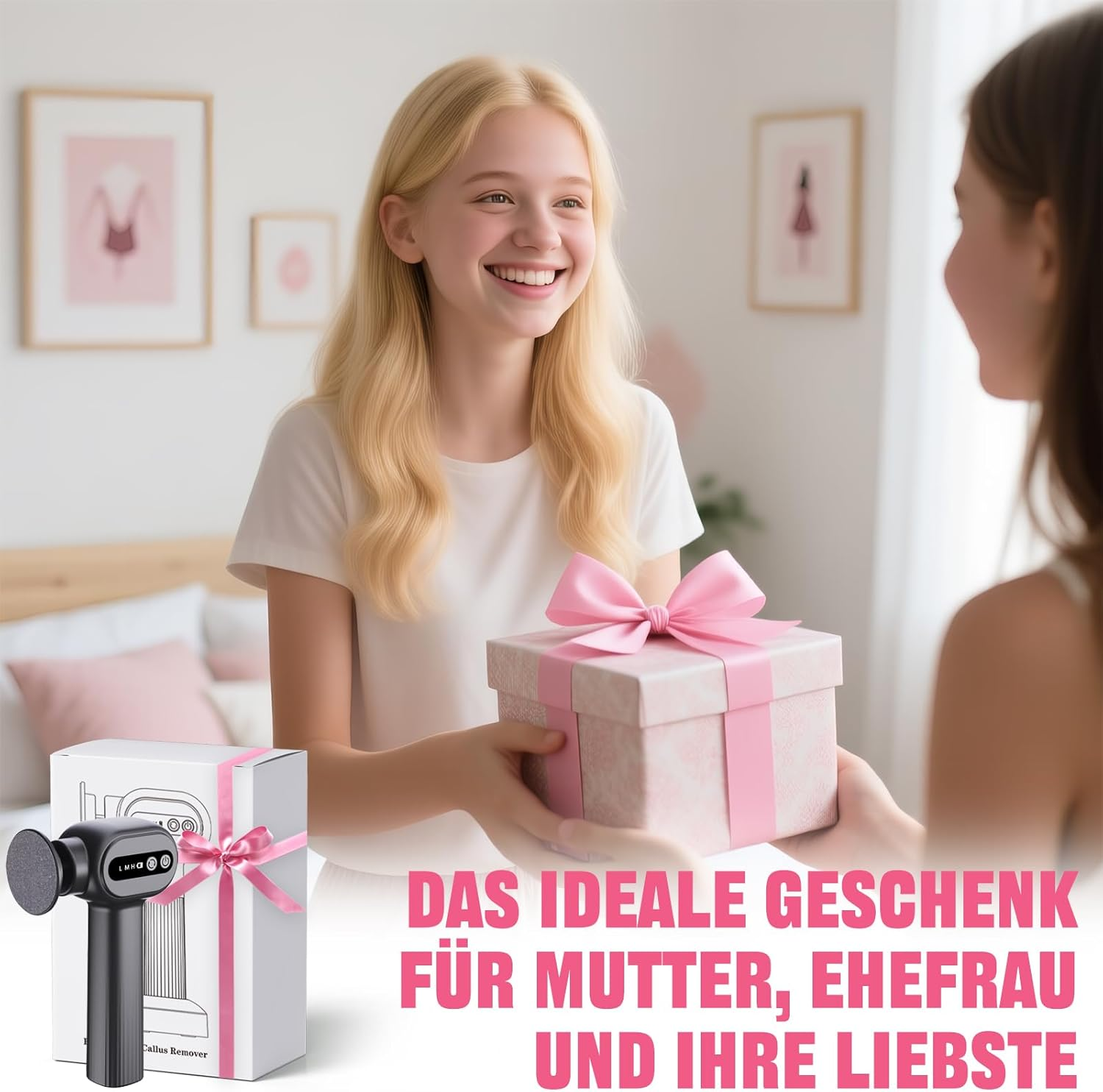 Bostar Electric Callus Remover, 6 Speeds, 3-In-1 Professional Callus Removal, Foot Care, Nail Care, Pedicure Set with 2 Nano Glass/40 Replacement Pads for Dead Hard Skin Women (White) image number 2