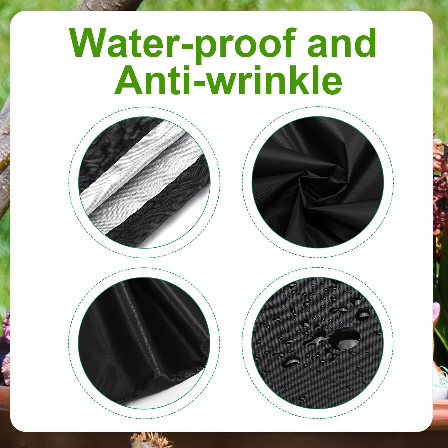 TOYMIS round Dog Pool Cover, 63 Inch /160Cm, Black, Waterproof & Dustproof, Drawstring Design, Fits Universal Dog Pet Bath Tub image number 4