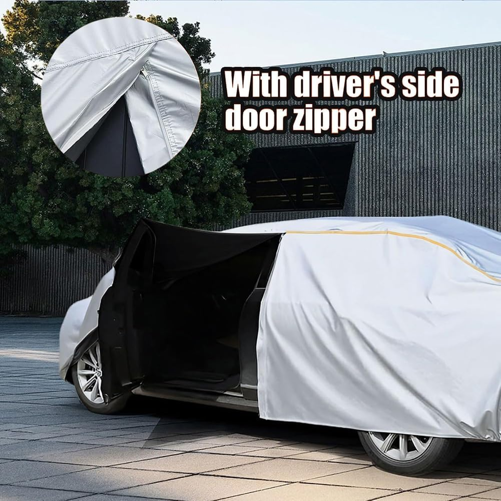 Car Cover Custom for Toyota Caldina,Full Car Cover Waterproof Breathable All Weather Snow Sun Uv,Outdoor Car Tarpaulin with Side Zipper and Four-Wheel Windproof Rope image number 1