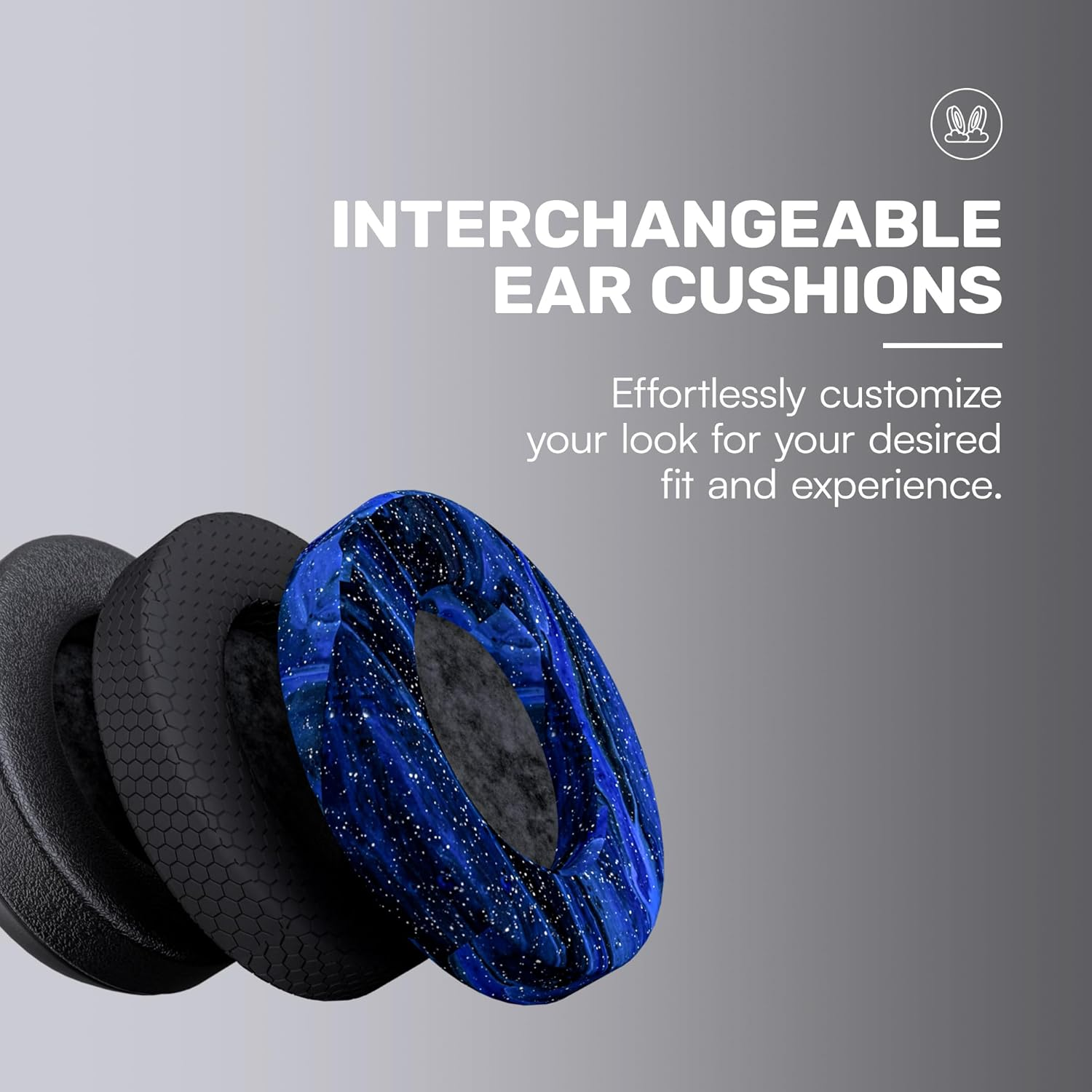 Raycon Fitness Headphones - Wireless Over-Ear Headphones with 38 Hours Battery Life, Active Noise Cancellation, Voice Command, Interchangeable Ear Pads, IPX4 Water Resistance, (Black) image number 5