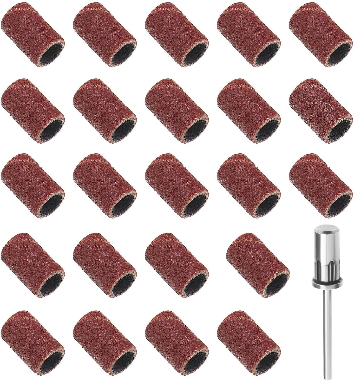 SG Store 25Pcs #240 Grit Nail Files Nail Drill Sanding Band Nail Drill Sanding Sleeve for Home Salon Electric Nail Filer Nail Drill Machine Nail Polishing Tools image number 3