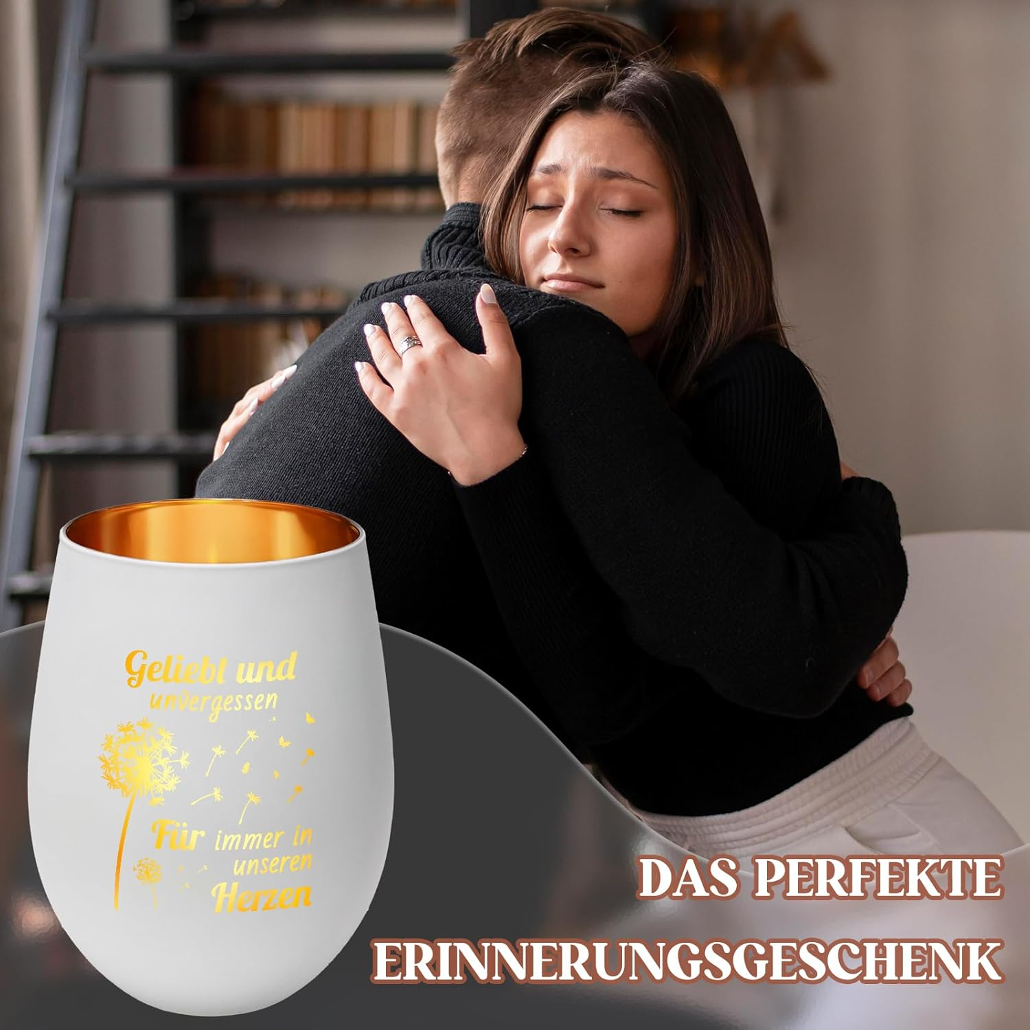 Mourning Gift Mourning Light Lantern with Engraving for Always in Our Heart, Funeral Candle, Grave Decoration, Mourning Gifts, Mourning Light, Funeral Gifts for the Survivors, Consolation Gifts