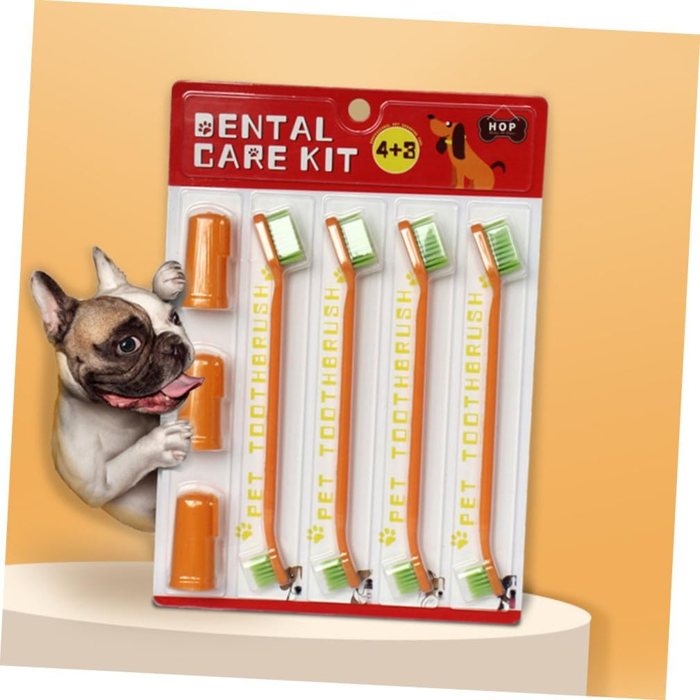 TEHAUX Dog Toothbrush Finger Kit Pet Tooth Cleaning Tool Cleaning Mouth Toothbrush for Small to Large Dogs Cats image number 4