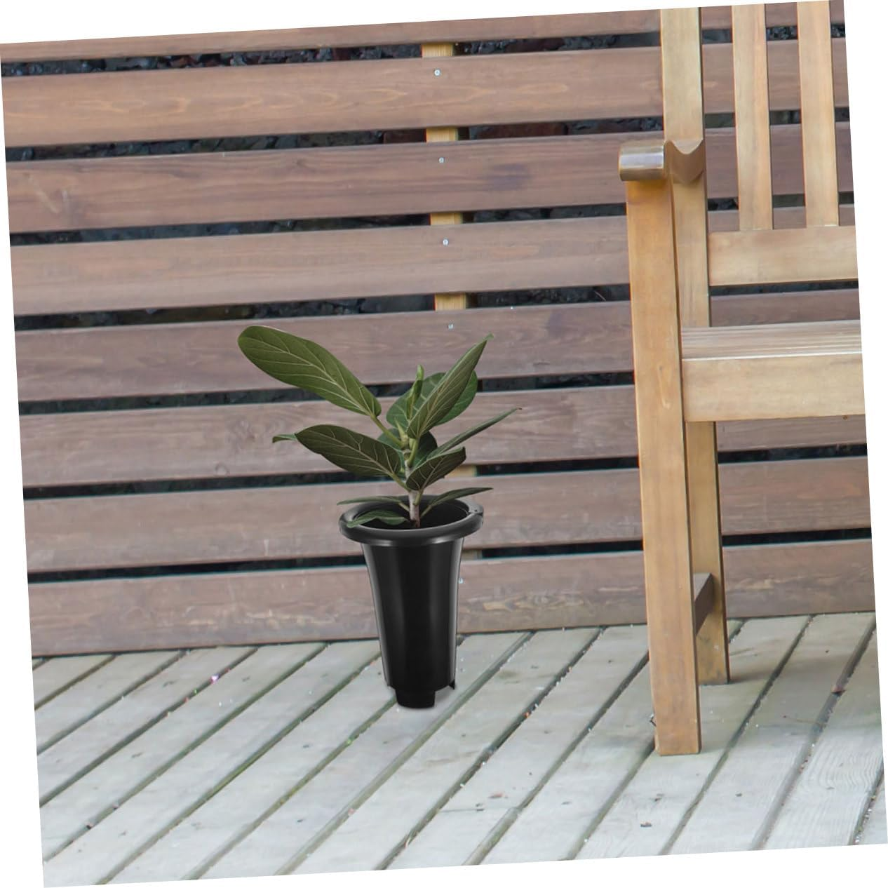 10Pcs Black Plastic Nursery Pot Thickened Large for Orchids Planting Gardening Propagator Pots Drainage