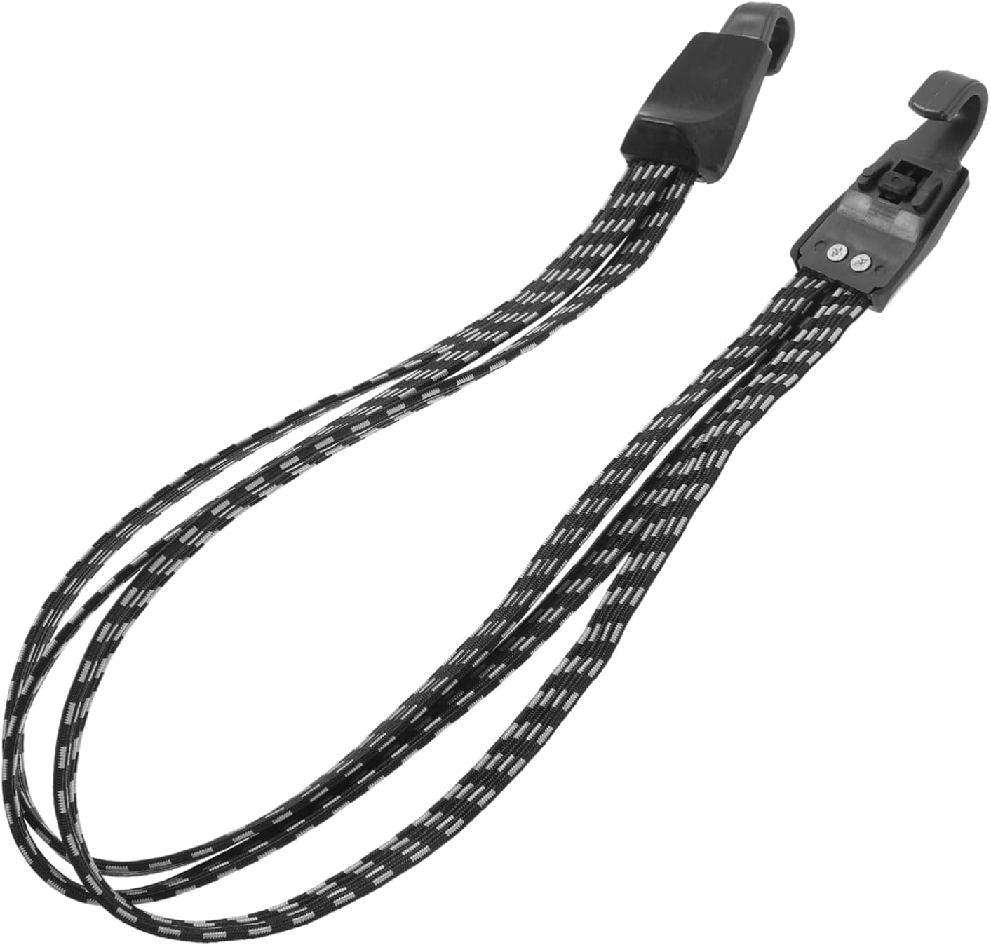 WESIEVYA Black Elastic Bungee Cord with Hooks Bike Luggage Strap Heavy-Duty Cargo Tightening Strap for Outdoor Cycling and Travel image number 2