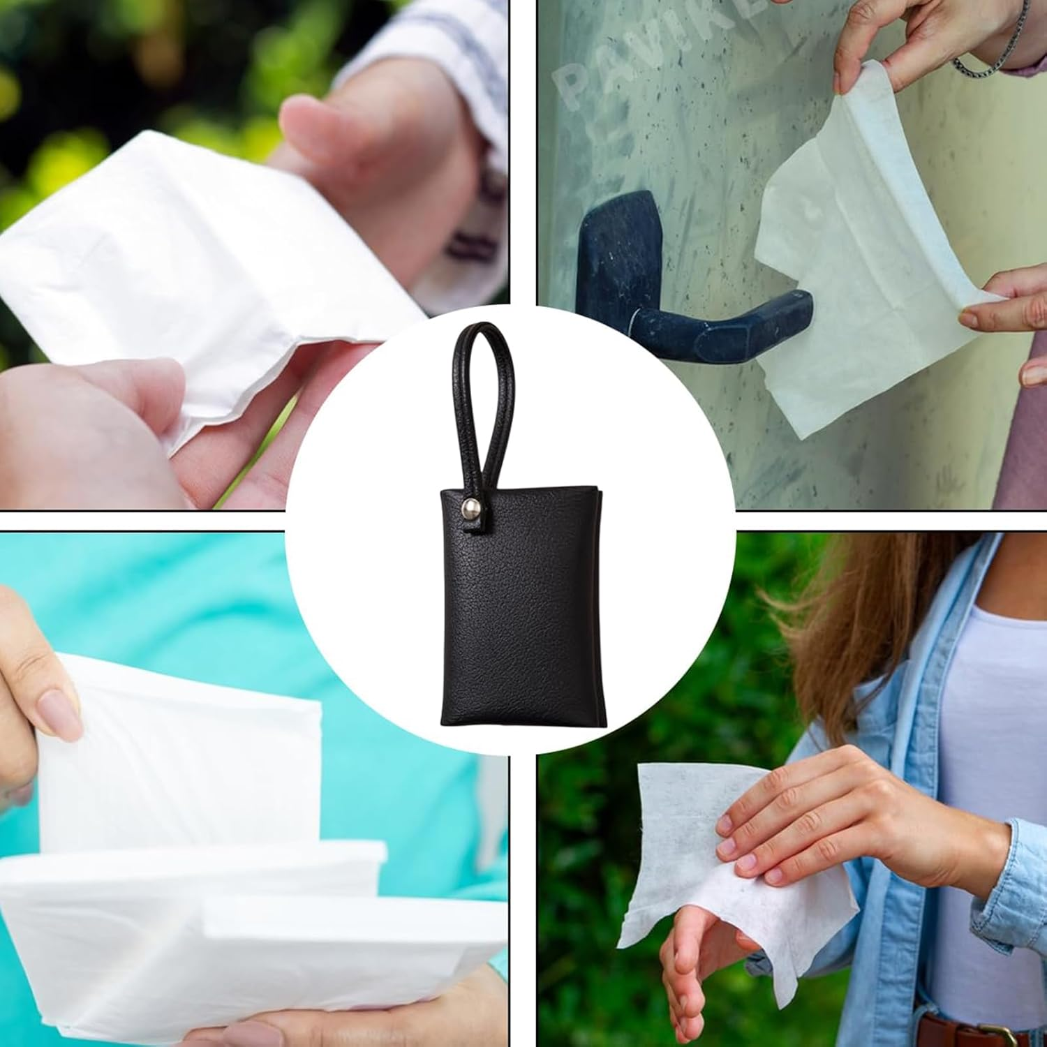 Fabric Storage Bag - Portable Travel Goods, Waterproof Multifunctional Casing, a Pocket Size Storage Tool with Which You Can Make Tissue and Small Items Intelligent, Reusable Fabric image number 2