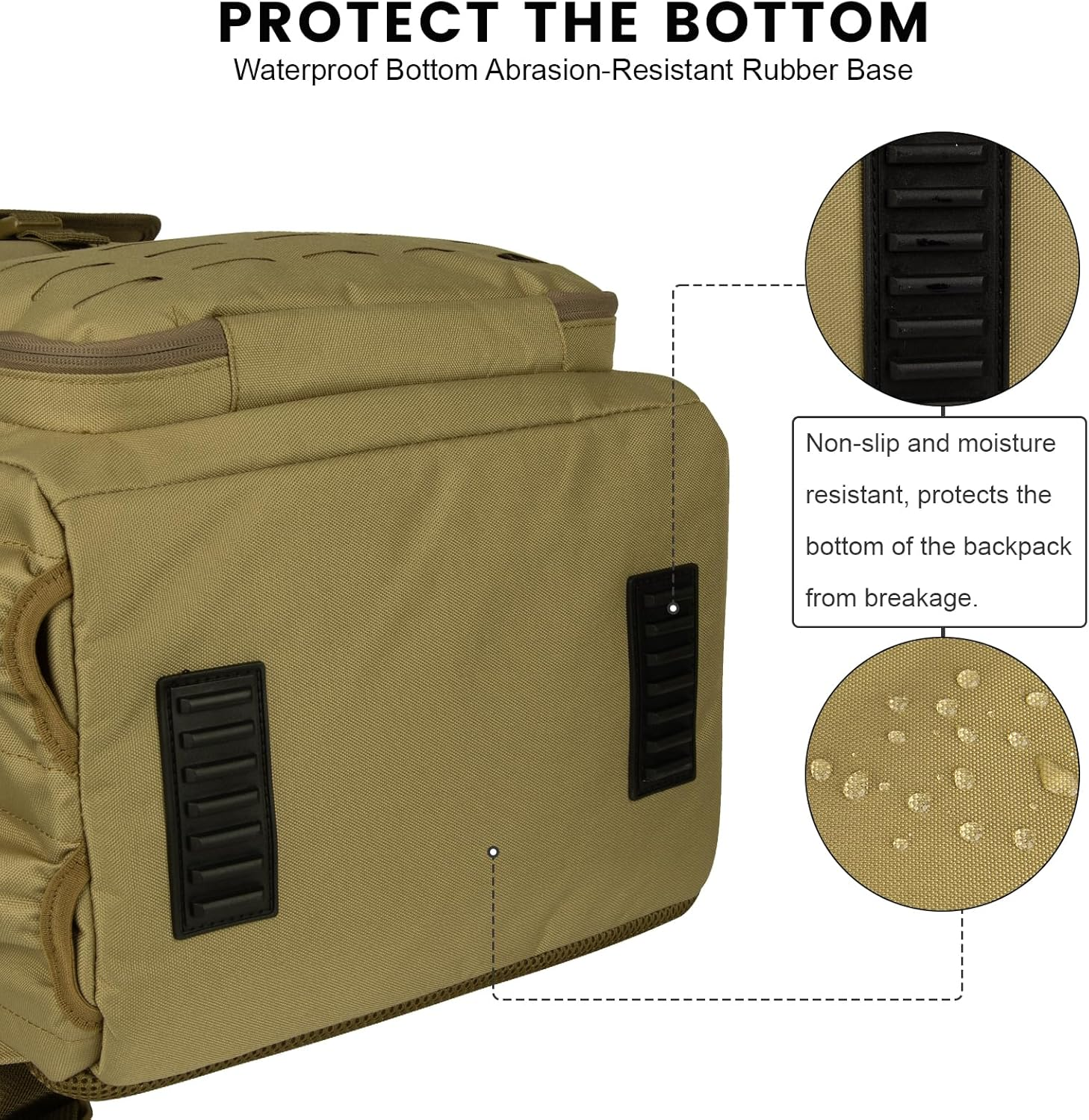 Fishing Backpack with Rod Holder, 40L Fishing Tackle Backpack with Cooler, Large Water-Resistant Fishing Tackle Bag Store Fishing Gear - Black_Camo image number 3