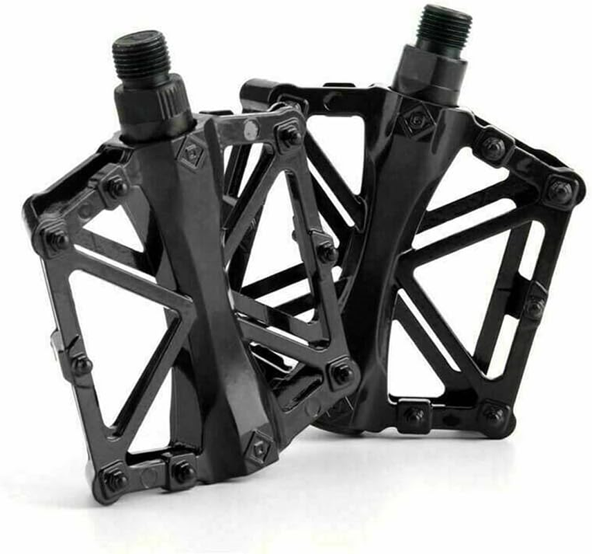 AIMALL Bike Pedals Alloy Mountain Road MTB Colored Bicycle Nonslip Cycling Pedals 9/16", Durable Aluminum, Dual-Sided