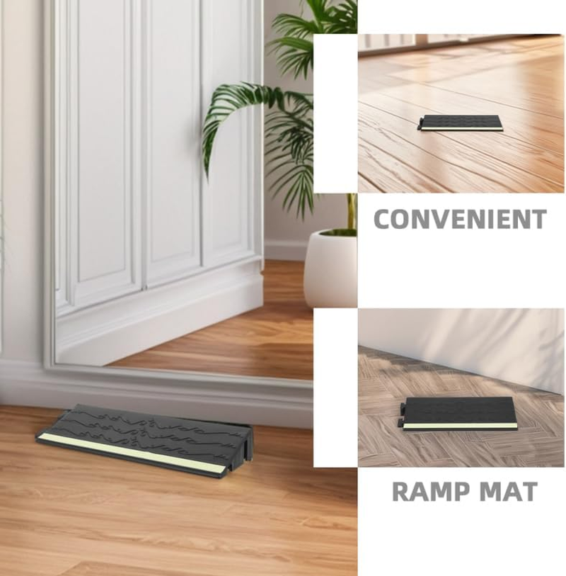 Anneome Glow in the Dark Indoor Door Ramp for Robot Vacuum Nonslip Plastic Threshold Transition Strip Easy to Use Versatile Cleaning and Wheelchair Access Ramp image number 2