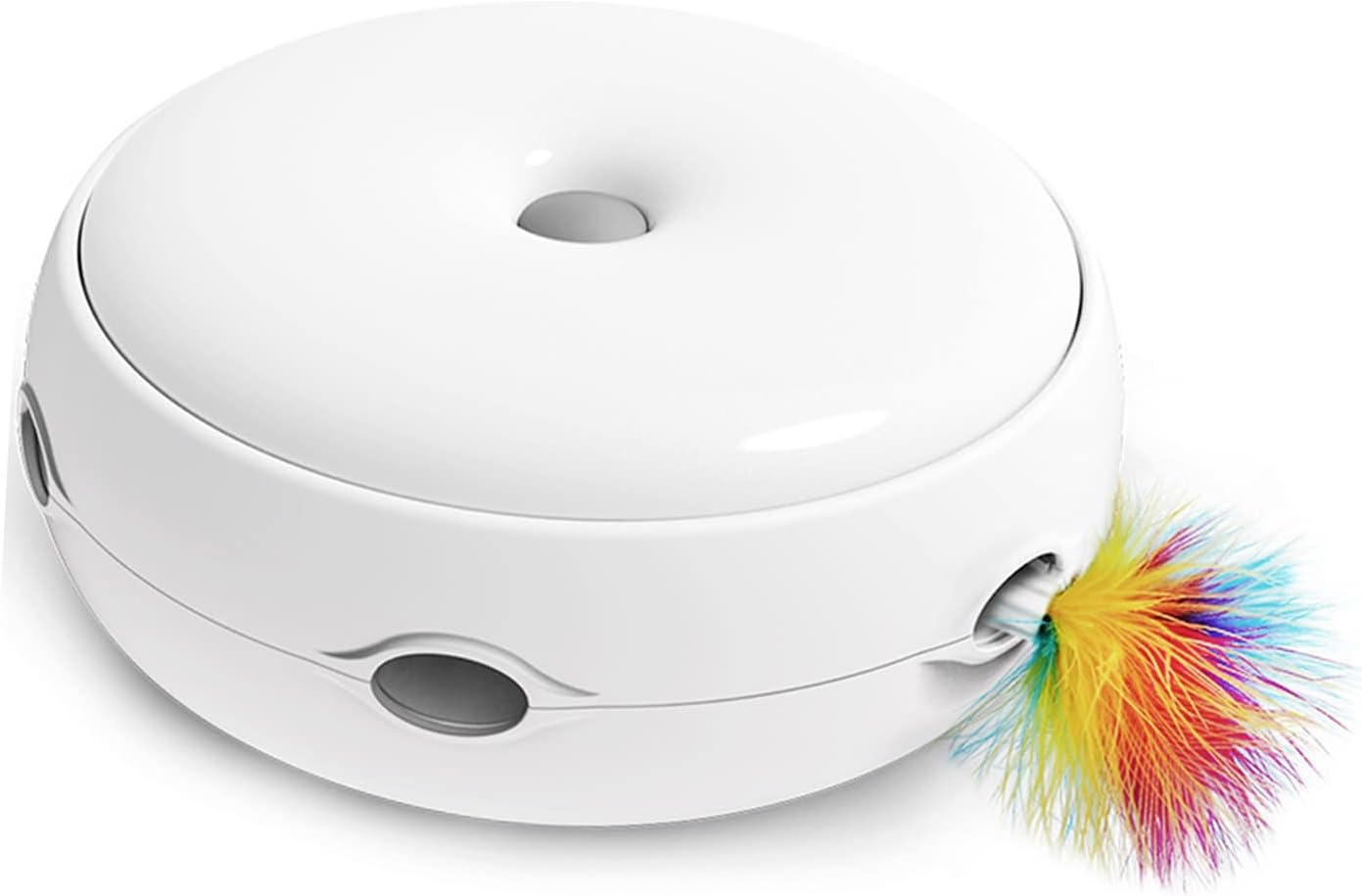 EVTSCAN Cat Feather Turntable Toy, with Sound and Light, Interactive Smart Electric Cat Toy, Offers Three Modes, Pet Supplies for Cat Kitten