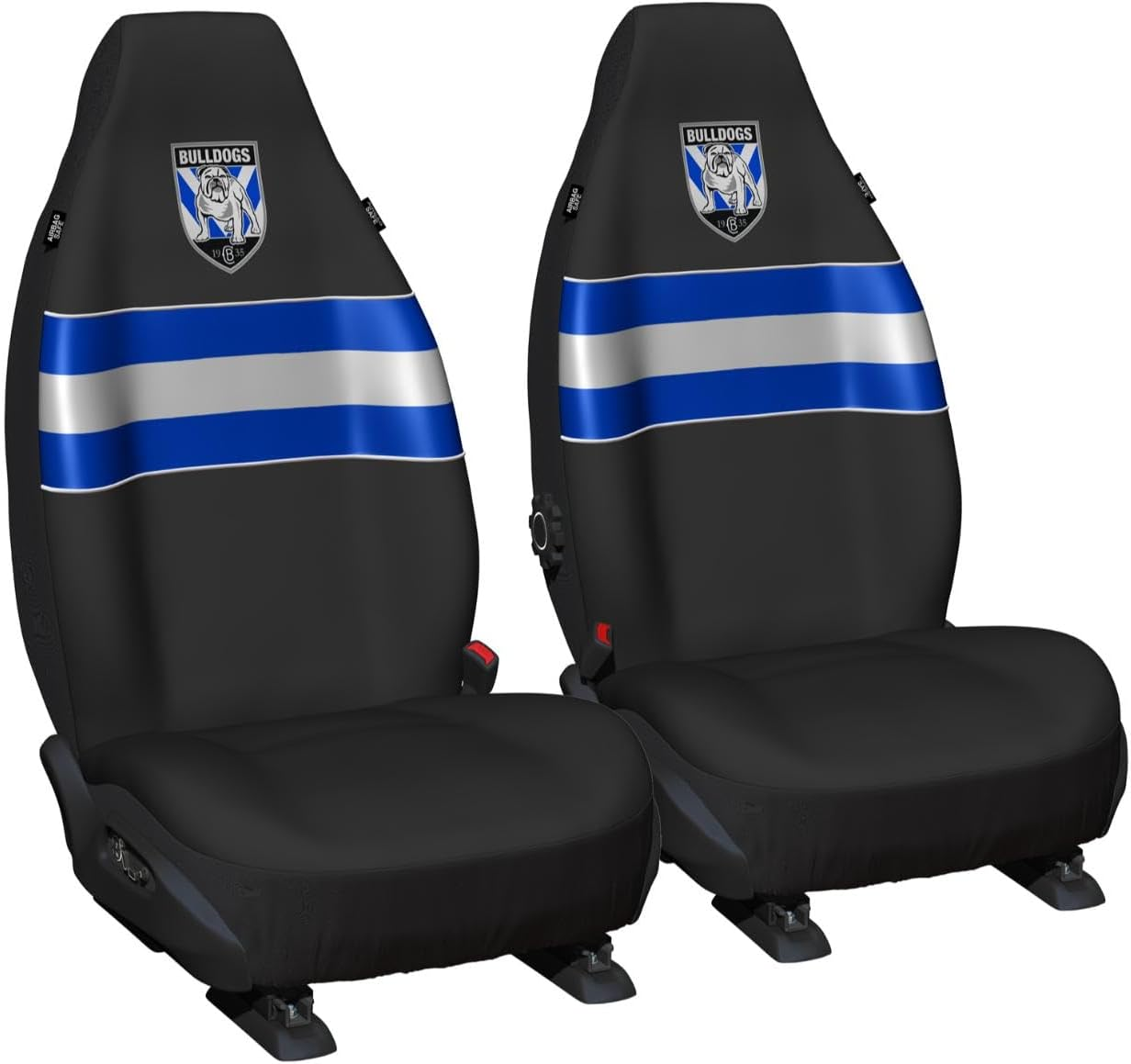 Sperling Canterbury Bulldogs Official NRL Seat Covers Airbag Compatible