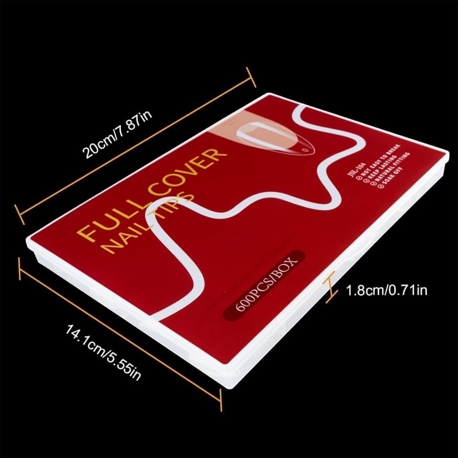 RODISHOMM 600 Pcs Short Almond Nail Tips - Cover Fake Nails for Extensions, Acrylic Nails for Salon & Home Use, 12 Sizes image number 1