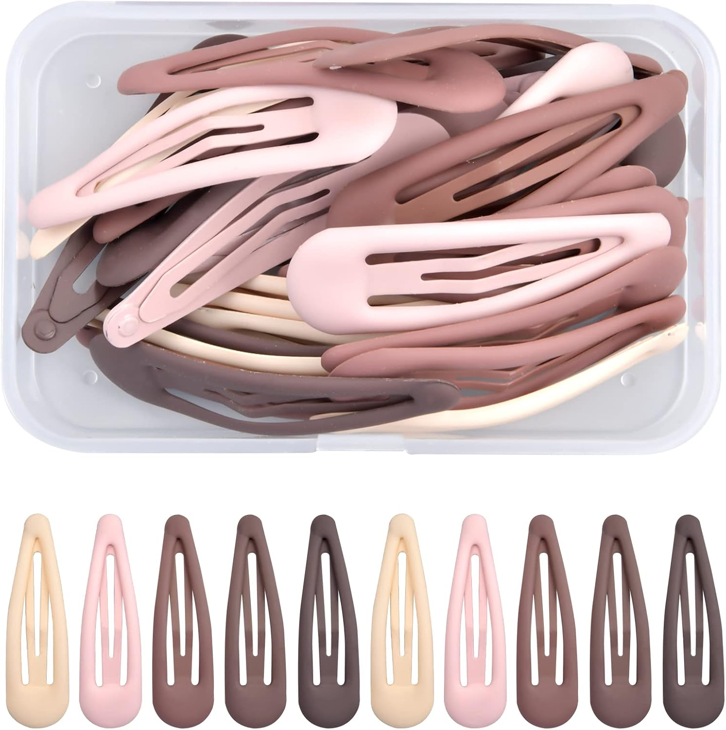 30 Pieces Hair Clips, 5 Cm Hair Clips Girls, Barrette Hair Clip, Hair Clips for Girls, Hair Clips Metal, Multi-Colored Hair Clips Children image number 5